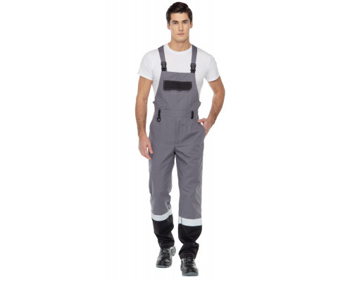 Полукомбинезон мужской летний "Виват" серо-черный