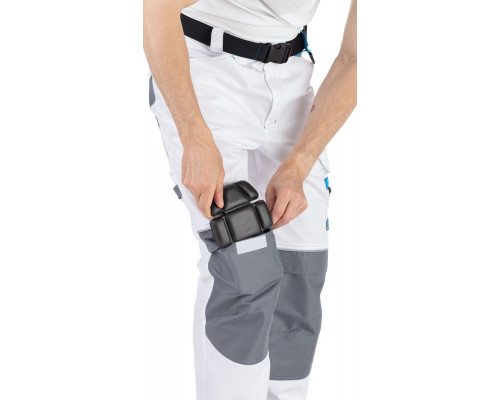 Брюки мужские рабочие летние "Старт" белые с серым